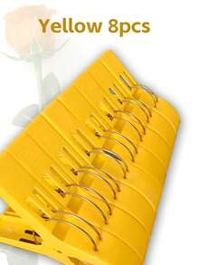 8 piezas/4 piezas Pinzas para toallas de playa, pinzas para sillas, perchas de plástico, en colores amarillo/azul/verde/rojo