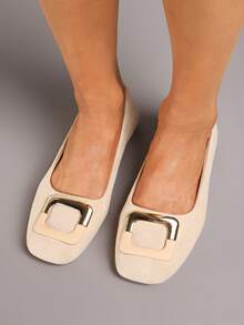 Soft Classic Ballet Flats Women's Casual Work/Office Spring/Autumn - Beige - View 2