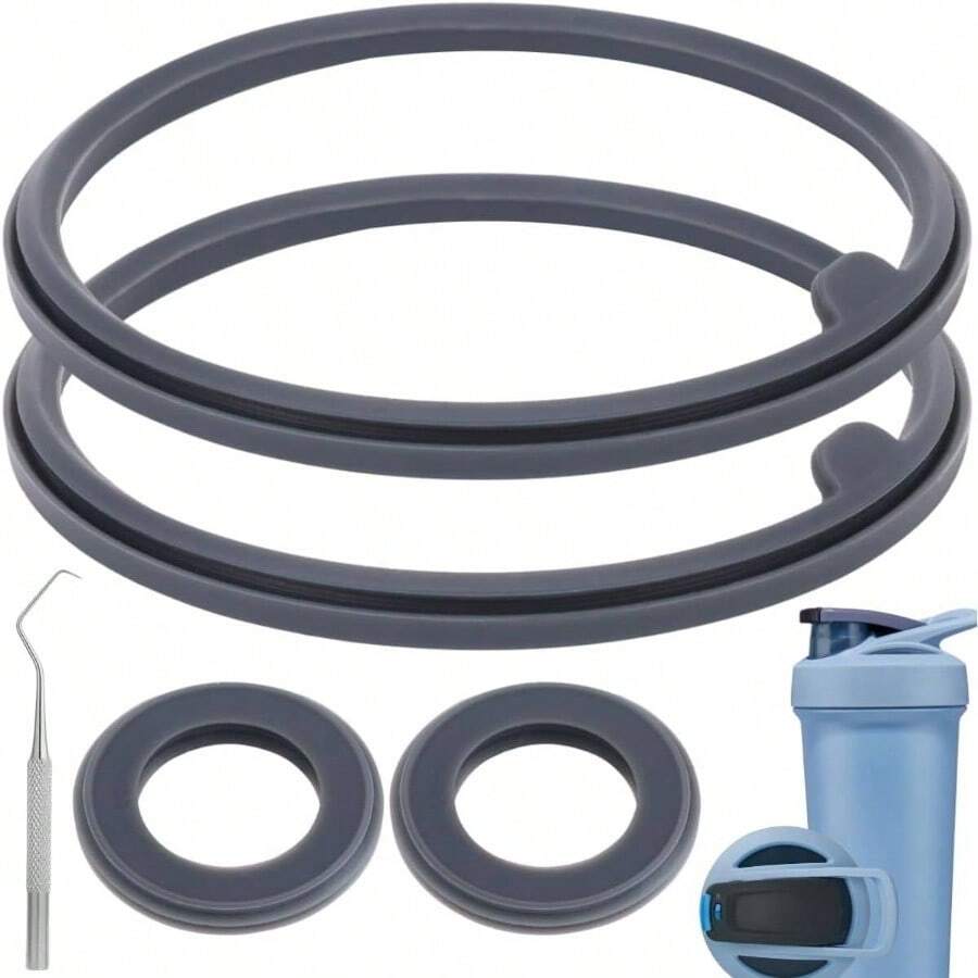 5PCS Shaker Bottle Gasket Parts BlenderBottle Strada Shaker Cup Insulated Stainless Steel Bottle Strada Protein Shakes Bottle 242528OZFlip Lid - Transparent - View 1