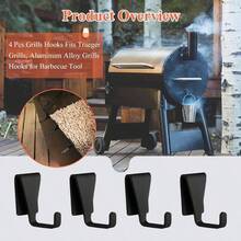 4 Pcs Grills Hooks Fits Traeger Grills, Aluminum Alloy Grills Hooks Barbecue, Fit Traeger Ironwood 885, Pro Series 34, Pro Series 22, Pro 575, Pro 780, Ironwood 650, Z - Grills, Pit - 4 件 - 查看 3