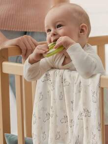 GLLQUEN BABY 6 条装男童婴儿包巾，纯棉平纹细布襁褓毯，新生儿方形透气柔软薄婴儿毯，双层吸水婴儿襁褓包巾，Oeko-Tex 认证