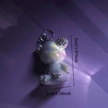 Adorno de árbol de Navidad de Papá Noel en motocicleta de acrílico - Decoración multifuncional para coche y llavero adecuada para decoración navideña