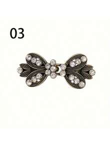 1 件女士优雅水晶装饰毛衣夹 - 复古漩涡设计，适合开衫、披肩和连衣裙 - 女士时尚配饰万圣节配饰教师节珠宝服装配饰包饰办公室配饰圣诞礼物 - 彩色 - 查看 10