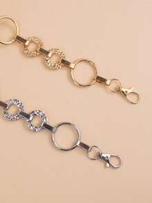 Fashionable Metallic Waist Chain Belt, Versatile Decoration For Dresses, Gold & Silver Color