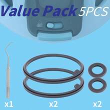 5PCS Shaker Bottle Gasket Parts BlenderBottle Strada Shaker Cup Insulated Stainless Steel Bottle Strada Protein Shakes Bottle 242528OZFlip Lid - Transparent - View 3