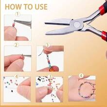 717 Pzs Kit de Bisutera para Hacer Aretes, Joyas, Bisutera Material para Hacer Joyera de Herramientas, Kit de Suministros Herramientas para Hacer o Reparar Joyas Plata - pago - Ver 6