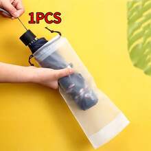 5pcs/1pc Semi-Transparent Drawstring Umbrella Storage Bag For Travel Storage Bag,Makeup Bag,Cosmetic Bag,Vacation Organizer,Large Capacity Makeup Organizer Makeup Case, For Lipstick, Brush, Skincare, Mobile Phone, Coin, Small Items, For Home,Gift,Vacation And Festival Halloween Christmas Multifunctional Use,Boho Vibes