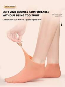 2 Pairs Of Waterproof Beach Socks, Soft Sole Snorkeling Swimming Diving Socks, High Elastic Crack-Proof Moisturizing Socks, Unisex Silicone Casual Socks, Women's Dry Cracked Feet Silicone Moisturizing Socks, Soft Gel Rubber Socks, Women's Foot Care Spa Foot Silicone Socks For Dry Cracked Heels And Softening Rough Skin, Calluses (1 Pair)