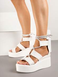 女士舒适百搭休闲厚底厚底凉鞋，夏季