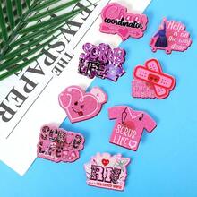 Encantos de enfermera, accesorios de enfermera Bolsas Bogg, insertos decorativos Simplemente playa - enfermera 8 piezas - Ver 4