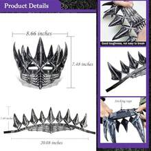 Halloween Crow Crown Gothic Darkness Witcher Crowns Queen Tiara Headpiece For Women Girls Halloween Cosplay Dress Up Party Decoration Supplies