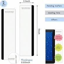 2 Pieces Computer Monitor Notes Screen Monitor Memo Board Sticky Note Holder Message Board Computer Side Panel For Office Home Desktop Left And Right - 無色 - 查看 3
