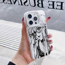 Funda trasera mate anti-caída para iPhone 16 15 14 13 12 11 Pro Max X XR XS MAX 8 7 Plus, hermosa funda de teléfono de chica con gafas - Colores mezclados - Ver 5