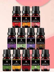 6pcs/4pcs Essential Oil Set, 8pcs/1pc Water-Soluble Aromatherapy Essential Oils, 10ml Oils In Scents Like Rose, Lavender, Vanilla, Suitable For Diffuser, Candles, Oil Burners, Humidifiers, Christmas