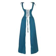 Zhitunemi Renaissance Dress Women Costume Pirate Peasant Dress For Women Medieval Dress Renaissance Costume{"Size_name":"X-Small","Color_name":"DeepGreen"} - Xanh đậm - Xem 2