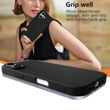 适用于三星 Galaxy S25 Ultra 和 13/16 Pro Max/11 的液态硅胶手机壳，也适用于 A06/A16/A26/A36/A56/A15/A35/A55 等型号。 - 黑色 - 查看 5