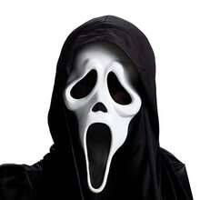 1pc Scary Screaming Ghost Face Mask, Latex Horror Mask Prop For Party, Masquerade, Costume Play, Funny Frightening Headgear - Multicolor - View 9