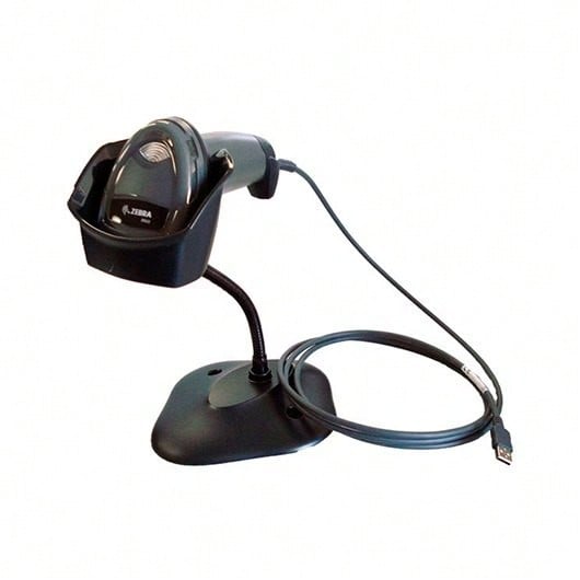  Zebra DS2208, USB-Kit, SR, Schwarz, DS2208-SR7U2100SGW (Kit mit Scanner, USB-Kabel und Ständer)