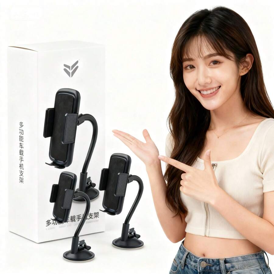 Onn. Car Phone Mount (Window/Dash Compatible, 2 - 3.7 In Wide Phones) - 3 - Pack