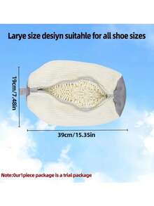 كيس تنظيف الحذاء بتغليف 360 درجة، كيس غسيل الحذاء القابل لإعادة الاستخدام، مناسب للغسالة والمجفف، مع سحاب أمان، يناسب جميع أنواع وأحجام الأحذية، اكسسوارات الغسيل - متعدد الألوان - مشاهدة 6