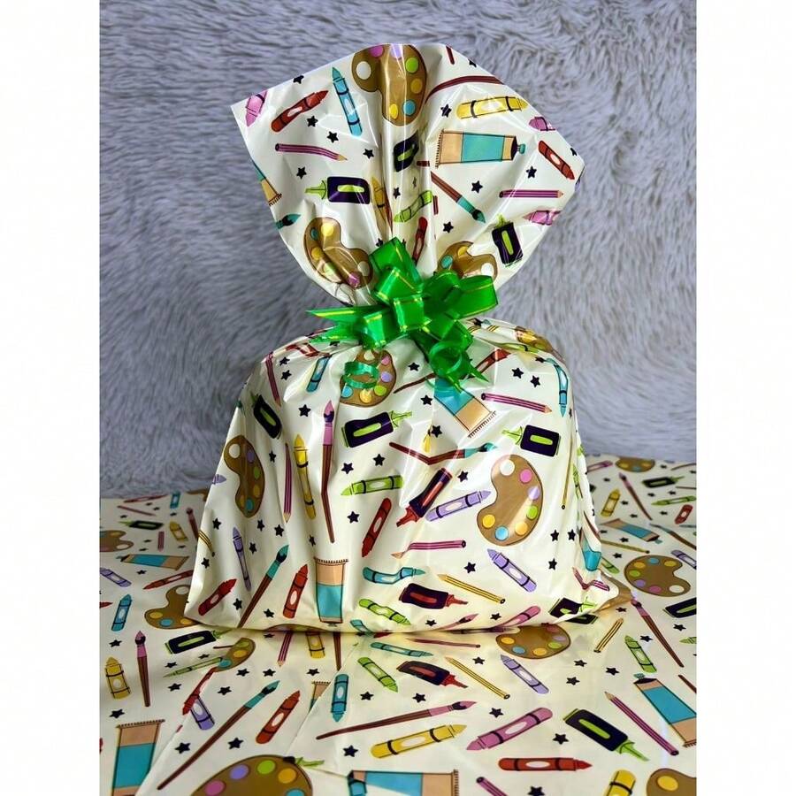 Metallic Gift Bags 30x45 With 50 Units For Children - Paint 30x45 - View 1
