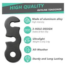 Guyline Spanner Aluminium-Legierung Guyline Seilspanner Zeltleinen Spanner Paracord Spanner für Outdoor Zelt Camping Wandern Zubehör