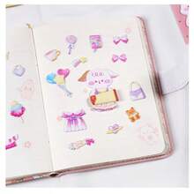 Adesivo de Quebra-cabeça de Vestir Menina Coelho Brilhante 3D, Brinquedo de Presente Educativo Precoce, Artesanato de Desenho Animado, Adequado para Meninos, Meninas, Natal, Páscoa como Pequeno Presente - Multicolorido - Visão 6