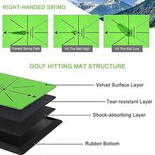Hitting, Practice Training Chipping Show Swing Feedback, Swing Training Turf Indoor And Outdoor Use - 高爾夫球擊球墊 - 查看 3