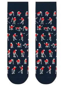 4 Pares de Meias de Golfe Engraçadas - Meias de Bola de Golfe Zangada - Presentes de Golfe Novidade para Homens, Azul Robin, Meias Engraçadas, Presentes de Meias Esportivas para Homens que Têm Tudo, Presentes para Ele, Presentes do Dia dos Namorados