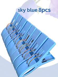 8 piezas/4 piezas Pinzas para toallas de playa, pinzas para sillas, perchas de plástico, en colores amarillo/azul/verde/rojo