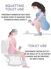 1 szt. 500 ml przenośny bidet, 400 ml/450 ml/500 ml ręczny bidet podróżny, wąż rozciągliwy z 14 dyszami, nadaje się do użytku na zewnątrz i w podróży, higiena intymna, pielęgnacja po porodzie, akcesoria łazienkowe, narzędzia łazienkowe