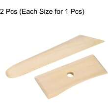 2pcs Pottery Ribs 12.7cm 19.8cm Wooden Clay Ceramic Sculpting Tools Set Finishing Shaping And Smoothing Removing Finger Marks