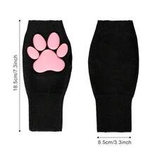 Nydotd Cat Paw Pad Mittens Gloves Kawaii Pink 3D Claw Fingerless Cute Cat Cosplay Gloves Sleeve For Girls Party{"Color_name":"BlackShort","Size_name":"Short"} - FBlacksshort - 查看 3