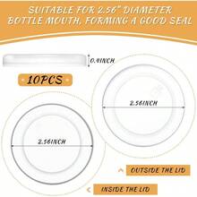 10 Pcs Yogurt Jar Lids Set 2.64 Inch Plastic Food Storage Lids Covers Compatible With Oui Yogurt Jars Coffee Cookie Supplies 10 Pcs, 2.64 Inch - 清除 - 查看 3