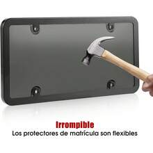 2 Pcs License Plate Frames, Unbreakable License Plate Holder Protectors For Cars, Black License Plate Brackets, Rustproof, Rattle-Proof, Weatherproof, Universal US Fit - 1 - View 3