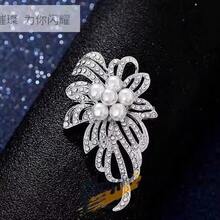 Fashionable Corsage Women's Cardigan Sweater Coat Brooch Suit Large Pin  Korean Rhinestone Flower Accessory - 1 - View 5