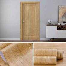 Papel tapiz autoadhesivo con textura de madera - Impermeable, papel de contacto autoadhesivo para una fácil decoración del hogar, renovación de muebles y gabinetes de zapatos