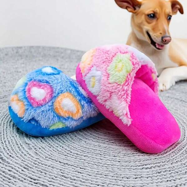 Pet Plush Slippers Dog Slippers Toy Small Pet Toy