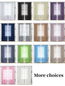 1 pezzo Tenda leggera e trasparente, tenda finestra in voile di poliestere a tinta unita, moderna e minimalista, per camera da letto, soggiorno, balcone