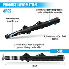 Training Grip Right Handed Swing Grip Trainer Aid Men Club Accessories - 4 + Black - View 3
