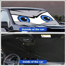 Paraguas para Parabrisas de Coche Mejorado, Parasol para Parabrisas Delantero, Paraguas Plegable para Bloquear los Rayos y proteccin el Calor, 57x 31 Pulgadas - Gris - Ver 5