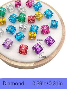 Hip-Hop Dreadlocks Schmuckring Haarknopf Afrikanische Perücke Zöpfe Dreadlocks Haarzubehör Metallknopf zum Selbermachen für Dreadlocks Zöpfe, lockiges Haar, Haarkurler, Haarlocken ohne Hitze, Haarkurler, Lockenwickler, Haarlockenzubehör, Reise, Haarpflege, Friseurausrüstung