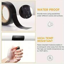 1pieza 18.3m ,Cinta aislante ignífuga para electricista de 1 rollo/5 rollos/10 rollos - Resistente al agua y al calor, cinta de PVC negra para electricistas, tamaño 1,6 cm x 18.3 m, adecuada para tuberías y trabajos eléctricos - 5 piezas - Ver 8