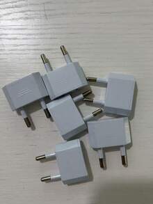 2pcs/pack Eu Travel Adapter, 2 Pin Plug Cable Conversion For Germany, Europe, Usa, Canada, Mexico, Spain, Egypt, Suitable For Devices With Us Power