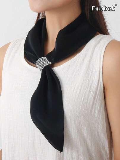 1pc Rhinestone Decor Scarf Ideal For Going Out & Dressing Up Your Look Elegant Bandana,Hair Band,Head Band Ideal For Dressing Up Your Look