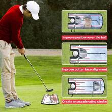Putting Mirror With 6 Tees, Putting Mirror Training Aid Practice Putting Trainer, Gifts Men - Red - View 5