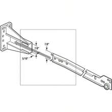 R 7240 Drawer Side Track Brackets, White Nylon 1 Pair - Initial - View 3