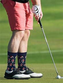 4 Pares de Meias de Golfe Engraçadas - Meias de Bola de Golfe Zangada - Presentes de Golfe Novidade para Homens, Azul Robin, Meias Engraçadas, Presentes de Meias Esportivas para Homens que Têm Tudo, Presentes para Ele, Presentes do Dia dos Namorados