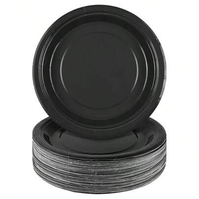 100/60/40/20/10pcs 7inch/9inch Disposable Paper Plates, Thick & Leak-Proof, Easy Clean Up For Party, Camping, Picnic, Birthday, Christmas, Thanksgiving, Halloween, Easter, Graduation, Ramadan