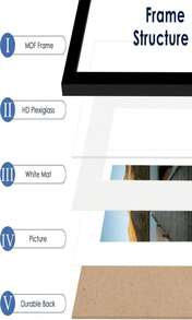 PEALSN 11x14 Picture Frame Set Of 6, Display Pictures 8x10 With Mat Or 11x14 Without Mat For Wall Mounting Or Table Top, Photo Frames Collage For Wall Decor, Black Woodgrain - ColorQ - 查看 4